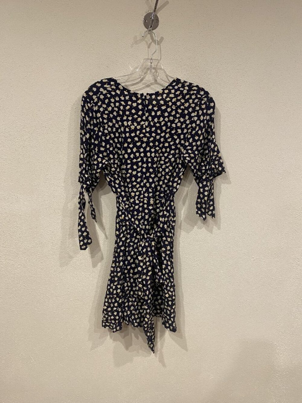 Faithfull The Brand Brigit Dress Womens Small Blue Floral Mini 3/4 Sleeve - Picture 5 of 5